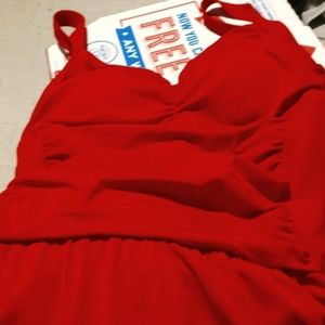 Red swimsuit